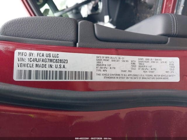 2021 JEEP GRAND CHEROKEE LAREDO X 4X4 9