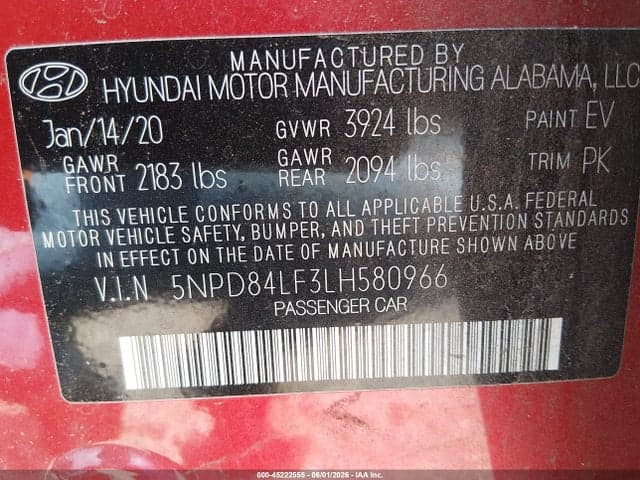 2020 HYUNDAI ELANTRA SEL 9