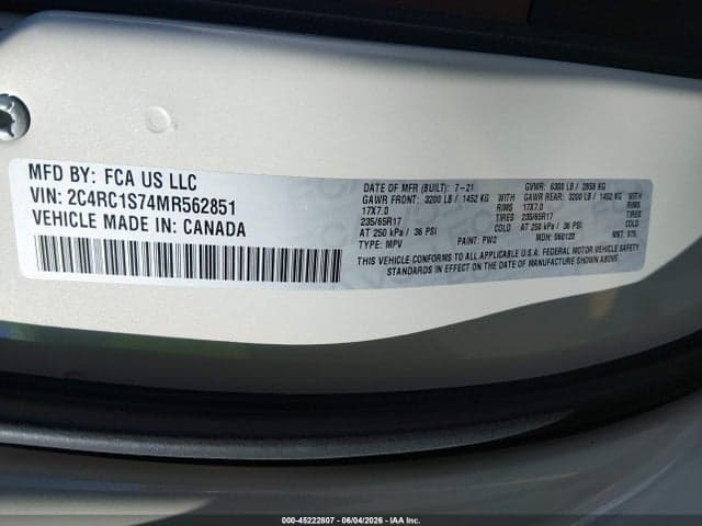 2021 CHRYSLER PACIFICA HYBRID LIMITED 9