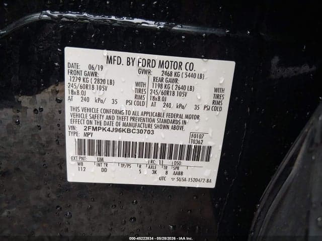 2019 FORD EDGE SEL 9