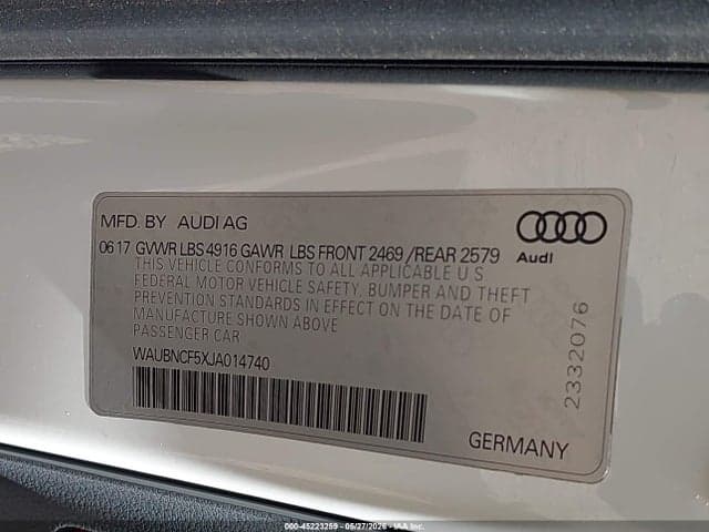 2018 AUDI A5 2.0T PREMIUM 9