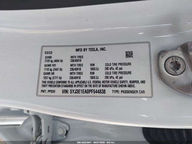 2023 TESLA MODEL 3 REAR-WHEEL DRIVE 9