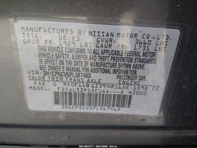 2023 NISSAN KICKS SV XTRONIC CVT 9