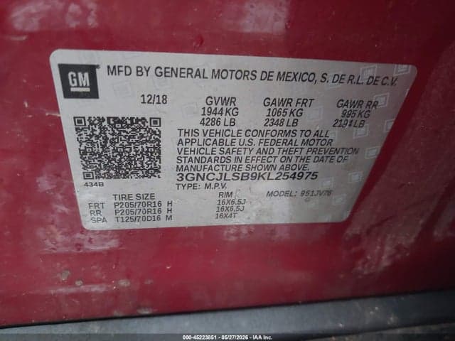 2019 CHEVROLET TRAX LT 9