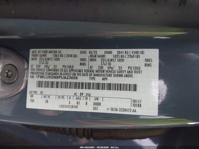 2023 FORD ESCAPE ACTIVE 9