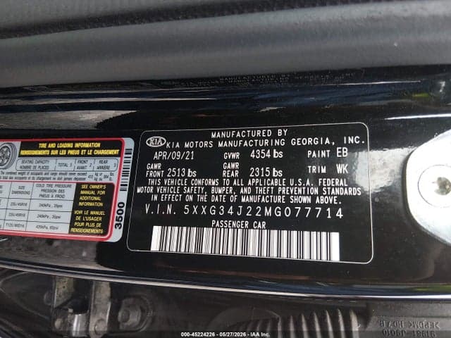 2021 KIA K5 EX 9