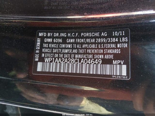 2012 PORSCHE CAYENNE 9