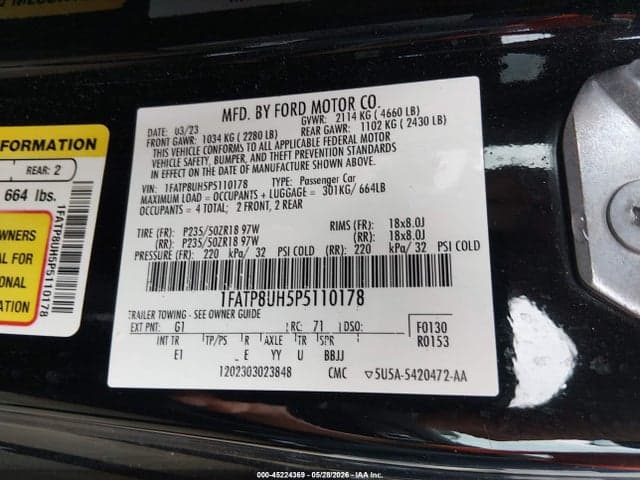 2023 FORD MUSTANG ECOBOOST PREMIUM 9