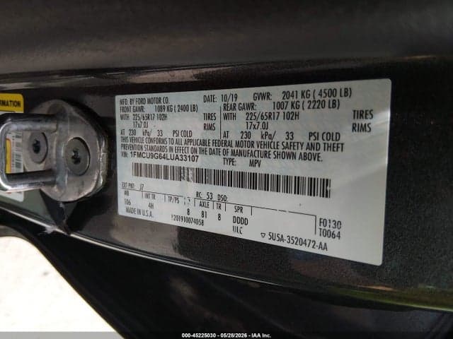 2020 FORD ESCAPE SE 9