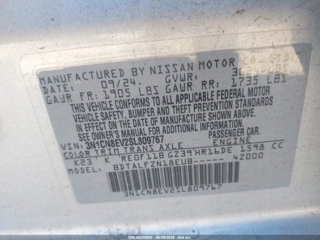 2025 NISSAN VERSA 1.6 SV 9