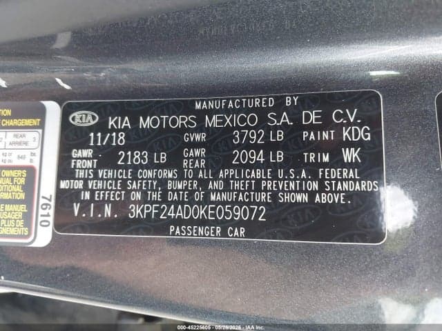 2019 KIA FORTE LXS 9