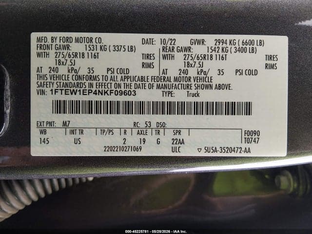 2022 FORD F-150 XLT 9