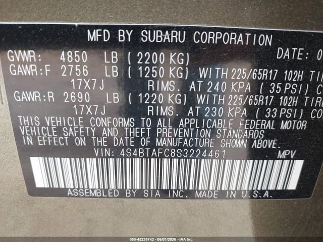2025 SUBARU OUTBACK PREMIUM 9