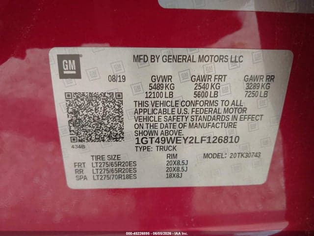 2020 GMC SIERRA 3500HD 4WD STANDARD BED DENALI 9