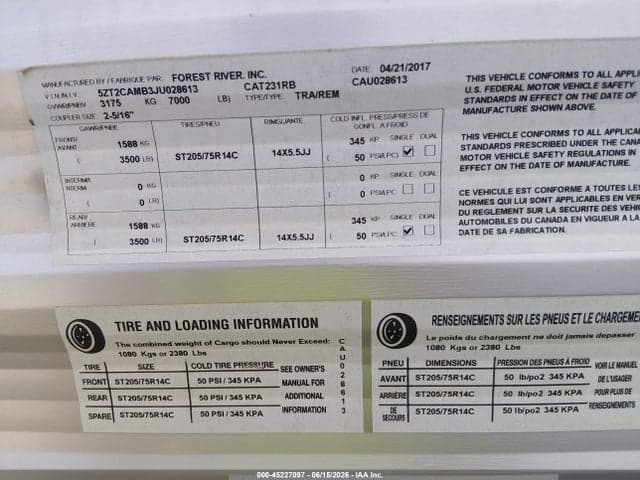 2018 COACHMEN CATALINA 9