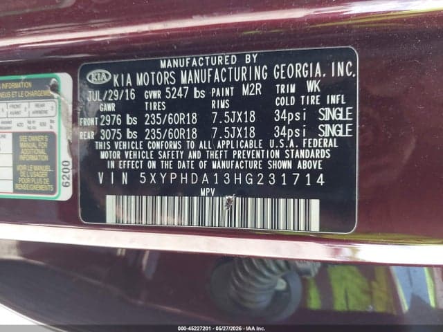 2017 KIA SORENTO 2.0T EX 9