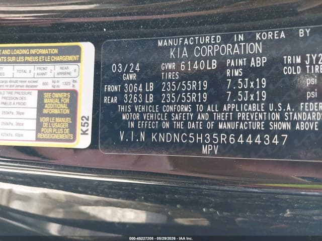 2024 KIA CARNIVAL MPV EX 9
