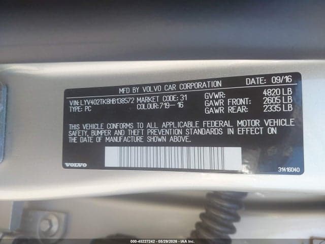 2017 VOLVO S60 INSCRIPTION T5 9