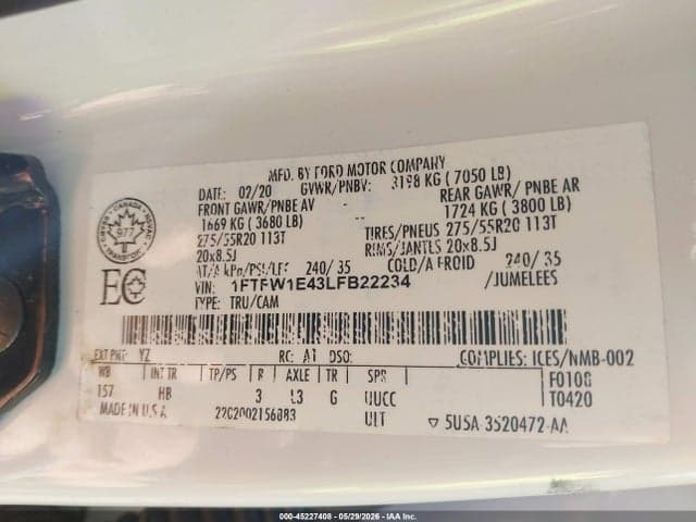 2020 FORD F-150 LARIAT 9