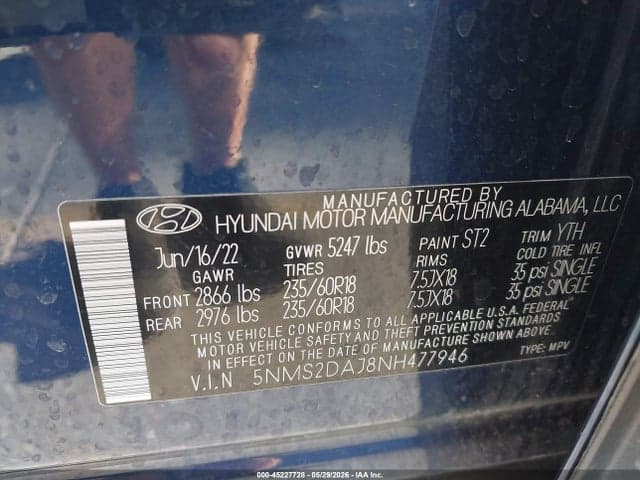 2022 HYUNDAI SANTA FE SEL 9