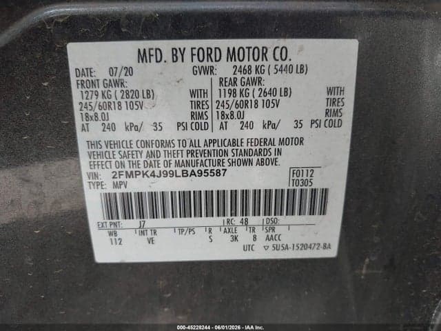 2020 FORD EDGE SEL 9