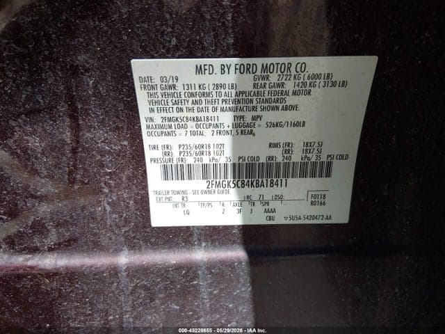 2019 FORD FLEX SEL 9