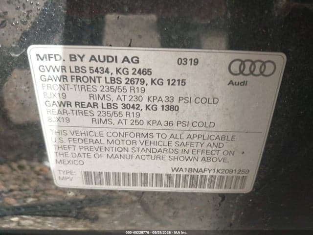 2019 AUDI Q5 PREMIUM PLUS 9