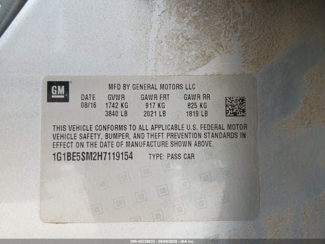 2017 CHEVROLET CRUZE LT AUTO 9