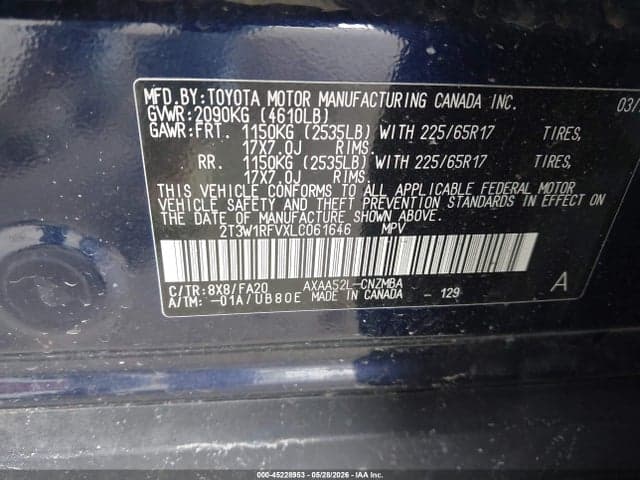 2020 TOYOTA RAV4 XLE 9