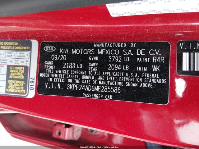 2021 KIA FORTE LXS 9