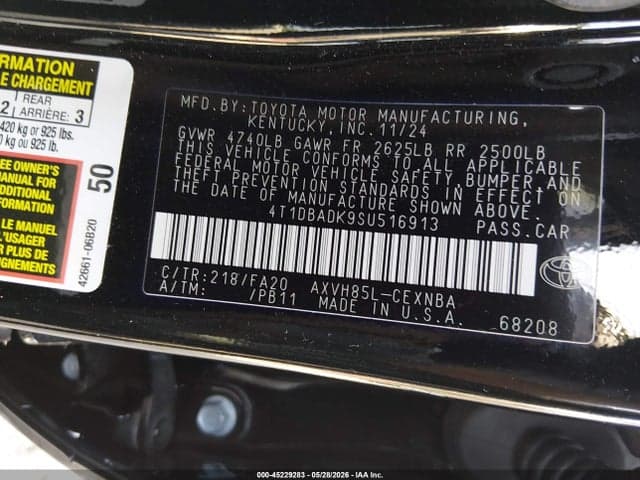2025 TOYOTA CAMRY LE 9