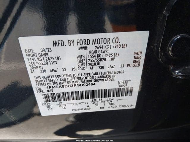 2023 FORD EXPLORER XLT 9