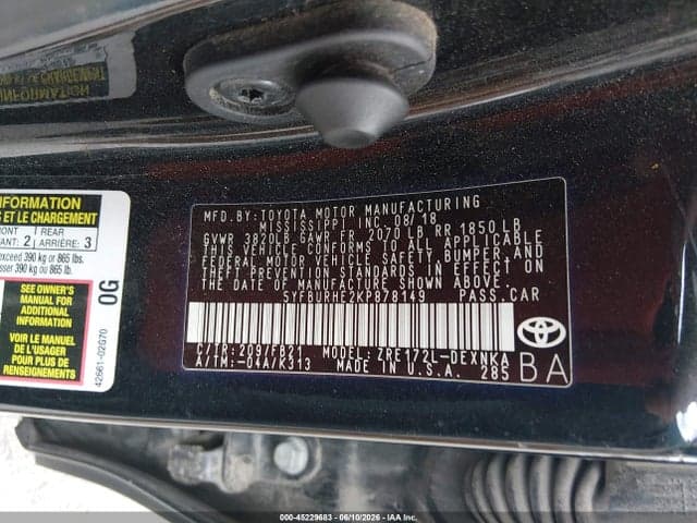 2019 TOYOTA COROLLA LE 9