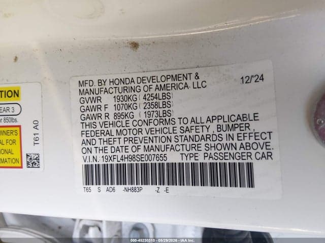 2025 HONDA CIVIC HYBRID SPORT TOURING 9