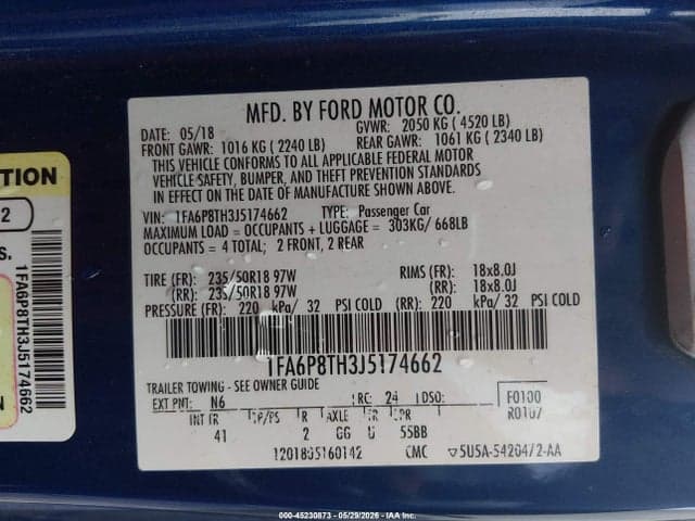 2018 FORD MUSTANG ECOBOOST 9