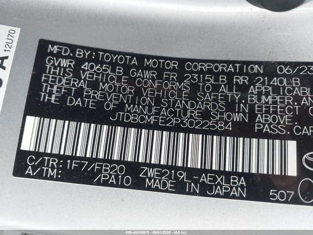2023 TOYOTA COROLLA HYBRID LE 9