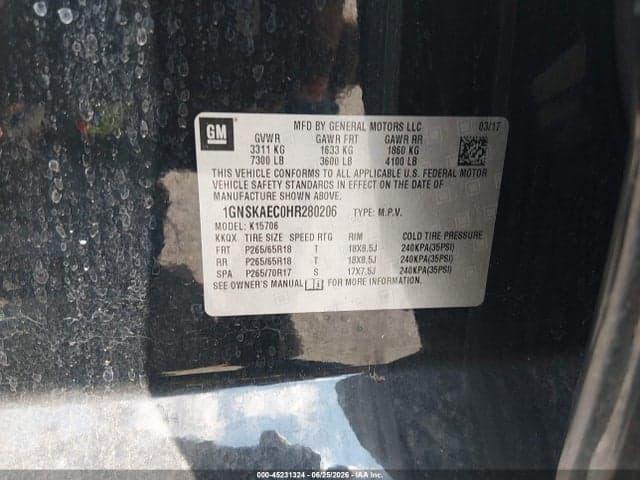 2017 CHEVROLET TAHOE LS 9