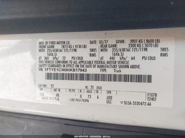 2017 FORD TRANSIT-150 2