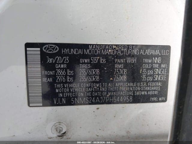 2023 HYUNDAI SANTA FE SEL 9