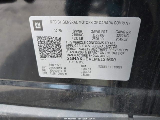 2021 CHEVROLET EQUINOX AWD LT 9