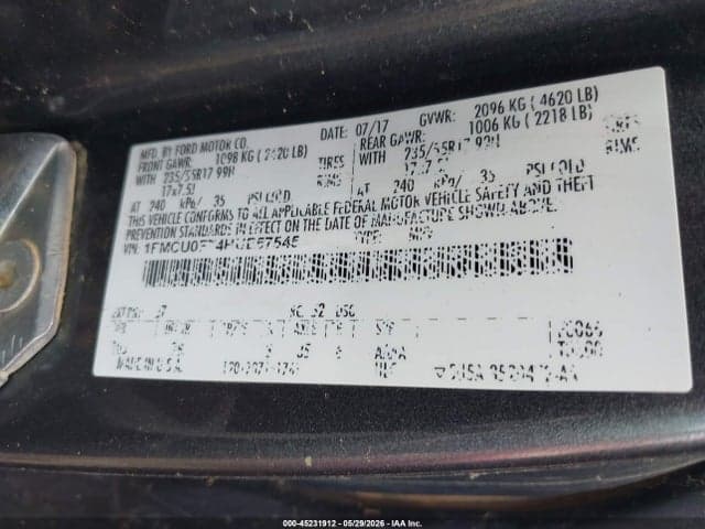 2017 FORD ESCAPE S 9