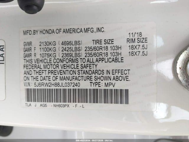 2018 HONDA CR-V EX-L/EX-L NAVI 9