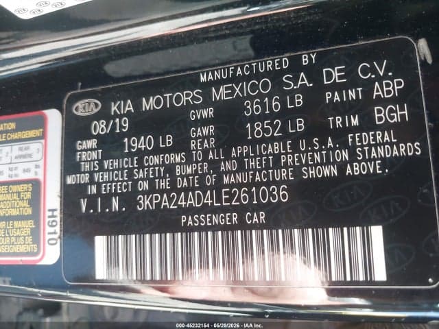 2020 KIA RIO S 9