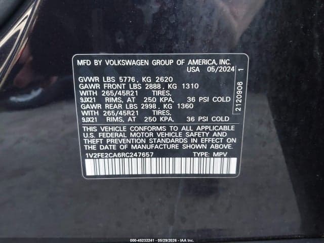 2024 VOLKSWAGEN ATLAS CROSS SPORT 2.0T SEL PREMIUM R-LINE 9