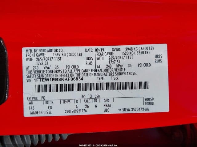 2019 FORD F-150 XL 9