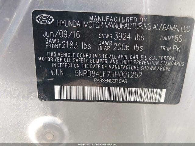 2017 HYUNDAI ELANTRA SE 9