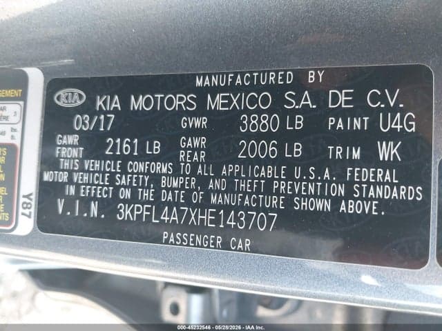 2017 KIA FORTE S 9