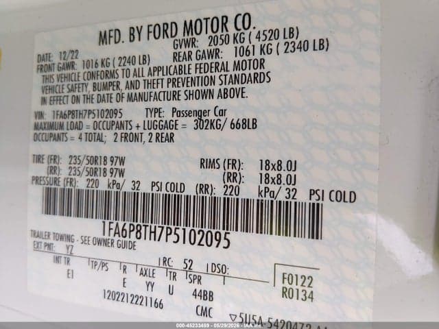 2023 FORD MUSTANG ECOBOOST PREMIUM FASTBACK 9