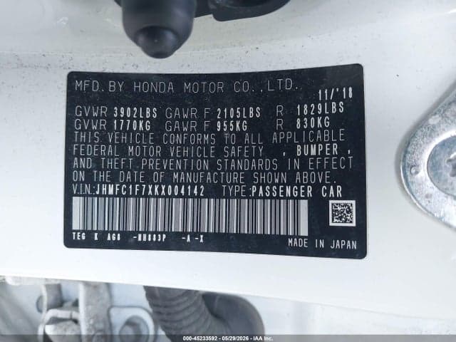 2019 HONDA CIVIC EX-L 9