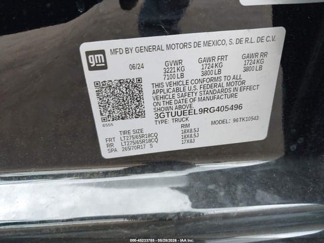 2024 GMC SIERRA 1500 4WD SHORT BOX AT4 9